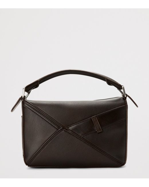 Loewe Black Small Calfskin Puzzle Panta Top-Handle Bag