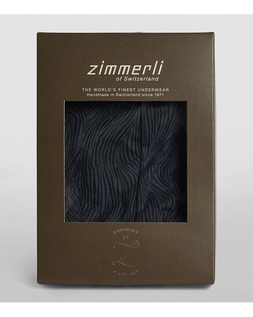 Zimmerli of Switzerland Gray Pureness Patterned Boxer Briefs for men