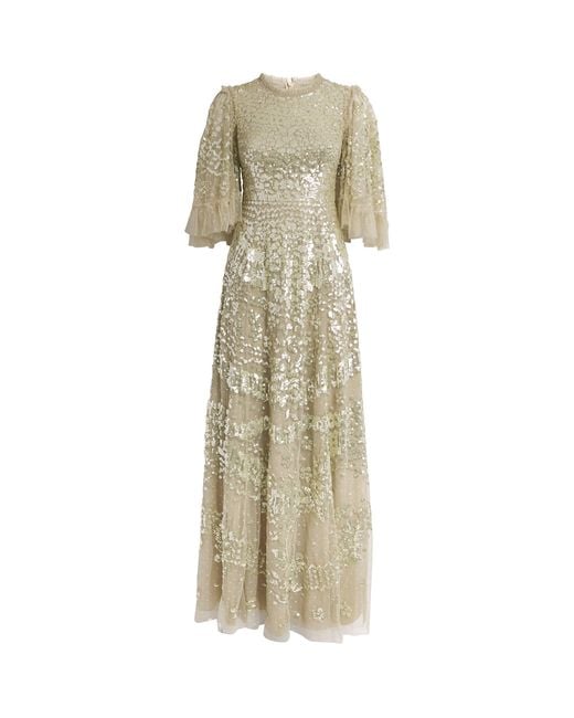 Needle & Thread Metallic Anais Sequin Gown