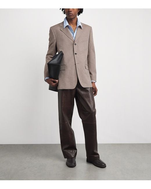 sunflower Brown Linen-Wool Show Blazer for men