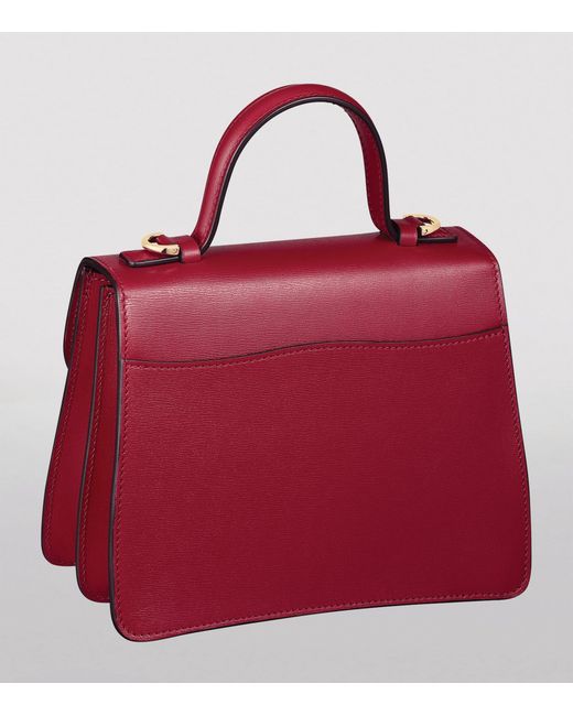 Cartier Red Leather Mini Panthère De Top-Handle Bag