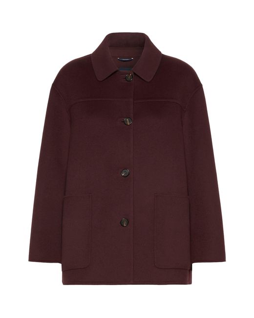 Max Mara Purple Virgin Wool Short Coat