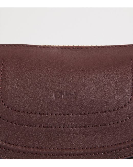 Chloé Brown Mini Leather Marcie Shoulder Bag