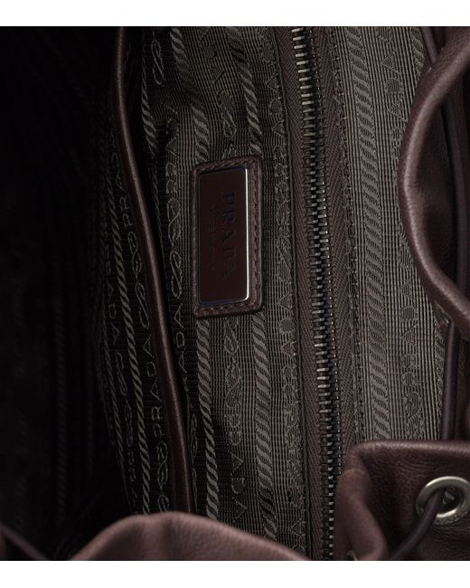 Prada Black Leather Explore Backpack for men