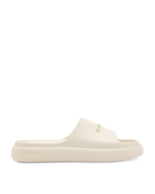 AllSaints White Logo Dune Slides for men