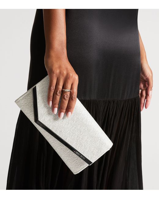 Jimmy Choo White Emmie Clutch Bag