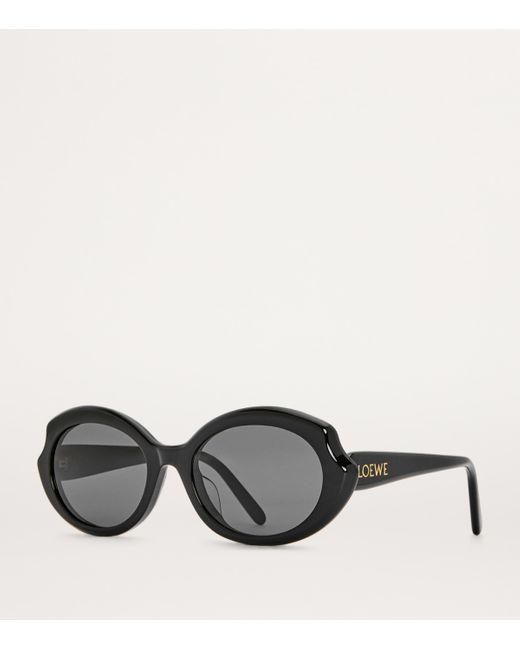 Loewe Black Thin Mini Oval Sunglasses