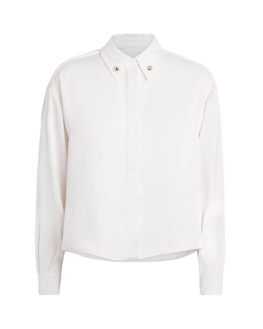 Claudie Pierlot Women's White Accent Collar Shirt