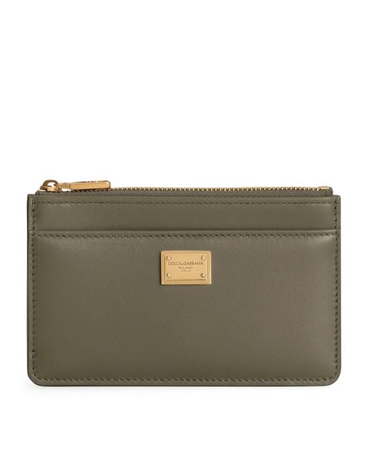 Dolce & Gabbana Green Plongé Calfskin Card Holder