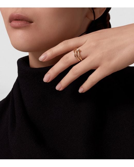 Cartier Metallic And Diamond Double Juste Un Clou Ring