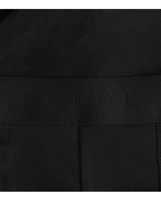 Falke Black Stretch-Egyptian Cotton Boxer Briefs for men
