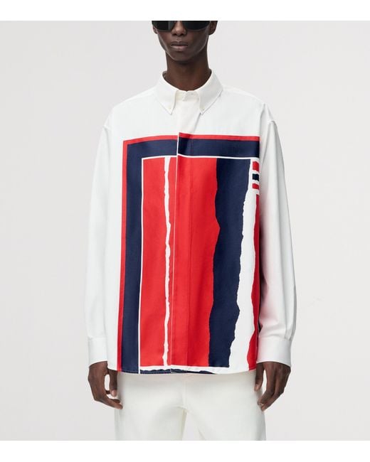 Loewe Red Geometric Print Shirt for men
