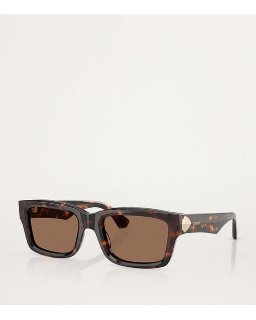 Burberry Brown Acetate Square Sunglasses