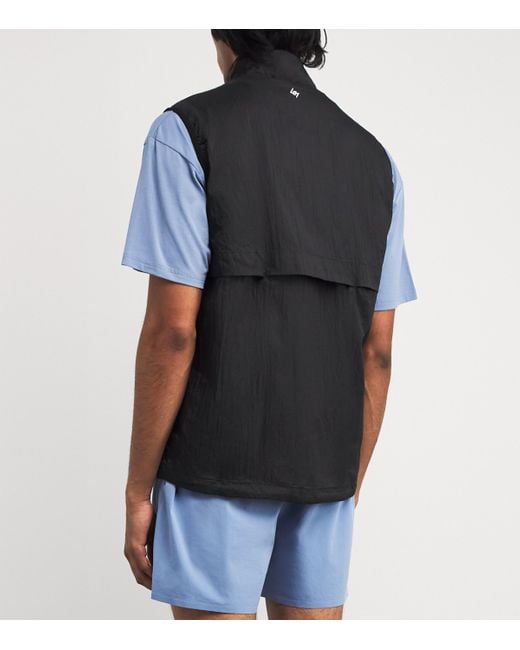REPRESENT 247 Black Half-Padded Packable Run Gilet for men