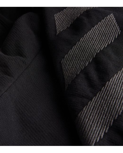 Off-White c/o Virgil Abloh Black Cotton Embroidered-diagonals Sweatpants for men