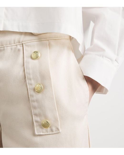 Claudie Pierlot White Sailor Wide-Leg Jeans