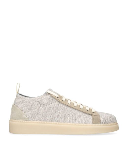 Eleventy Natural Knitted Low-top Sneakers for men