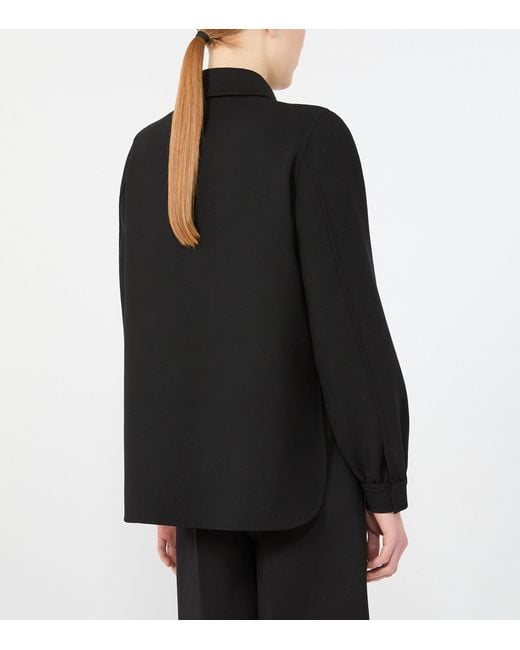 Max Mara Black Virgin Wool-Blend Jacket