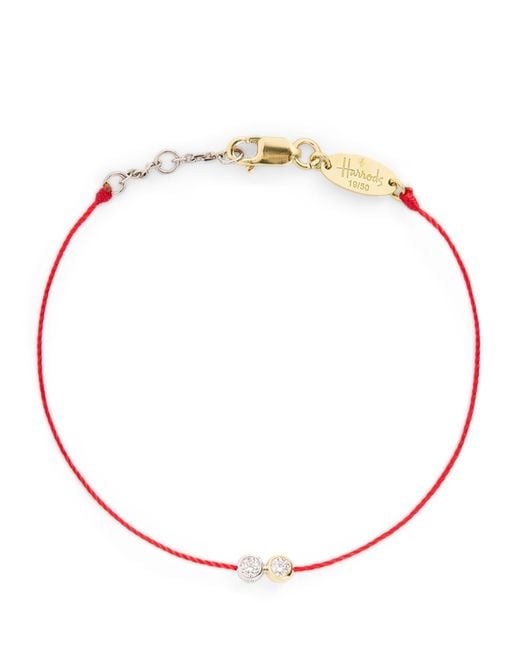 RedLine Metallic 20Th Anniversary Two-Tone And Diamond Thread Bracelet