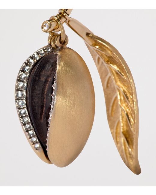 Annoushka Metallic Diamond And Ebony Mythology Almond Charm Pendant