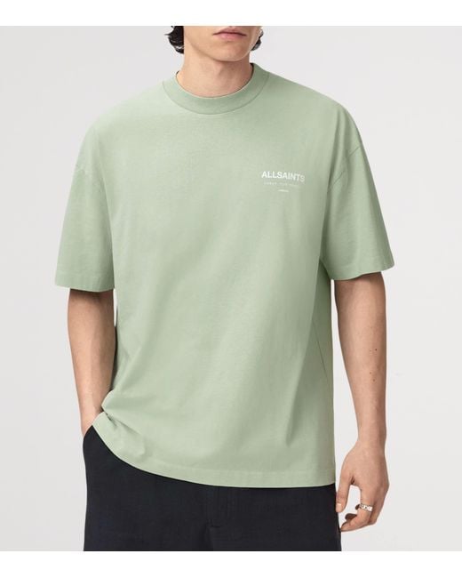 AllSaints Green Organic Cotton Underground T-Shirt for men
