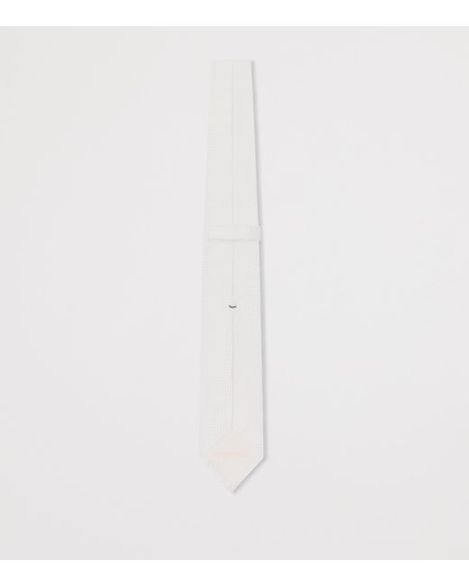 Tom Ford White Silk Micro Jacquard Tie for men