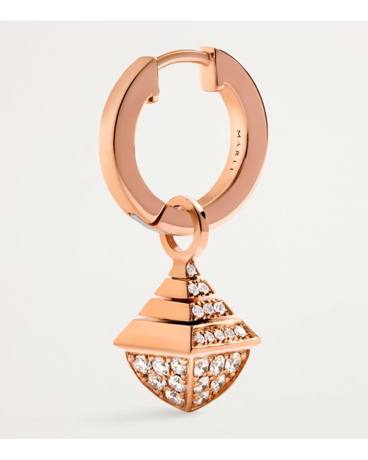 Marli New York Metallic Mini And Diamond Cleo Rev Drop Earrings