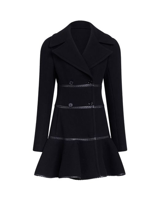 Alaïa Black Virgin Wool Princess Coat