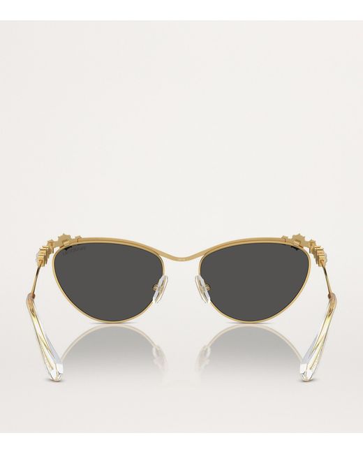 Swarovski Gray Metal Sk7017 Sunglasses