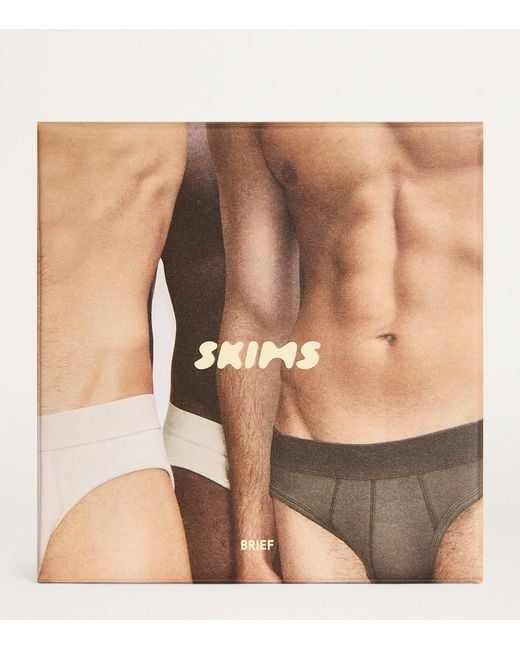 Skims Black Logo Band Briefs for men