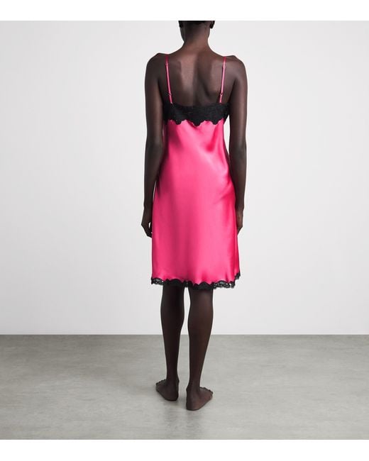 Loretta Caponi Pink Silk Nausica Short Nightdress