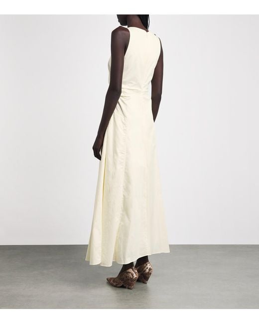Camilla & Marc White Cotton Sleeveless Midi Dress