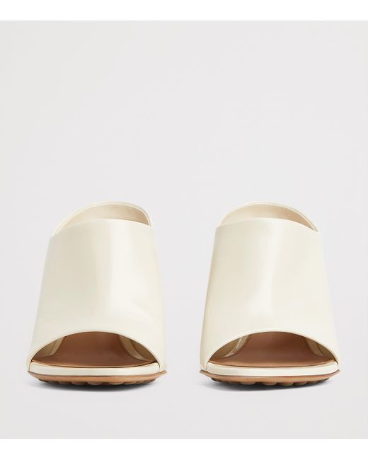 Bottega Veneta White Leather Rana Mules 90