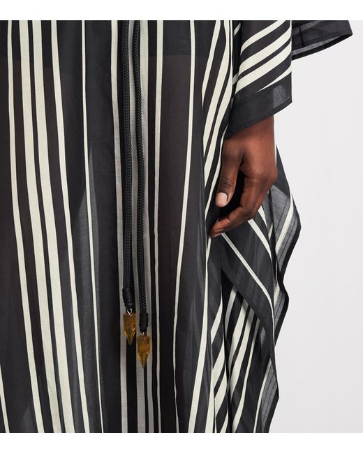 Tory Burch Black Cotton-Silk Kaftan