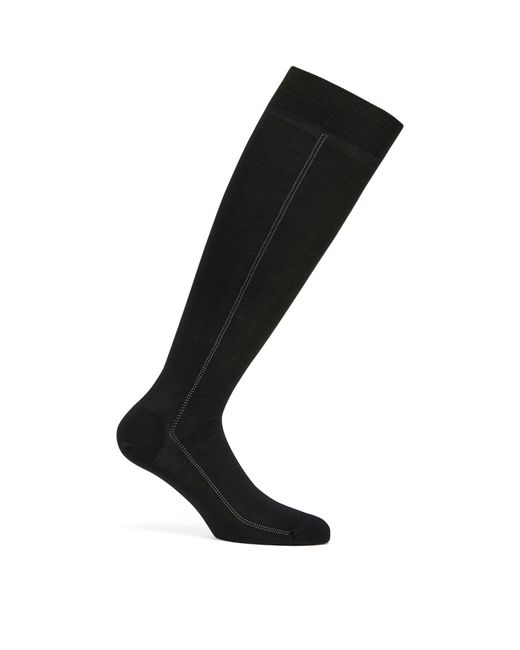 Zegna Black Cotton-blend Mid-calf Socks for men