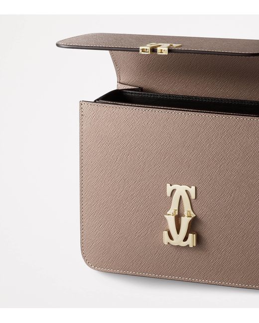 Cartier Natural Mini Leather C De Shoulder Bag