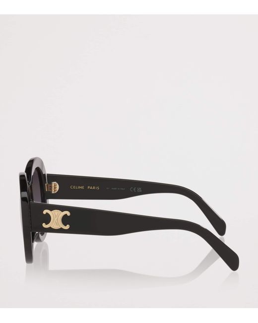 Céline Brown Acetate Triomphe Cl40317U Butterfly Sunglasses