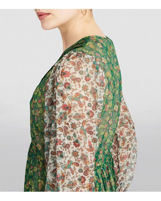 MAX&Co. Green Floral Midi Dress