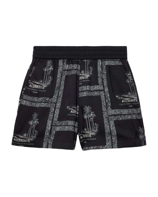 AllSaints Black Lightweight Lettie Shorts