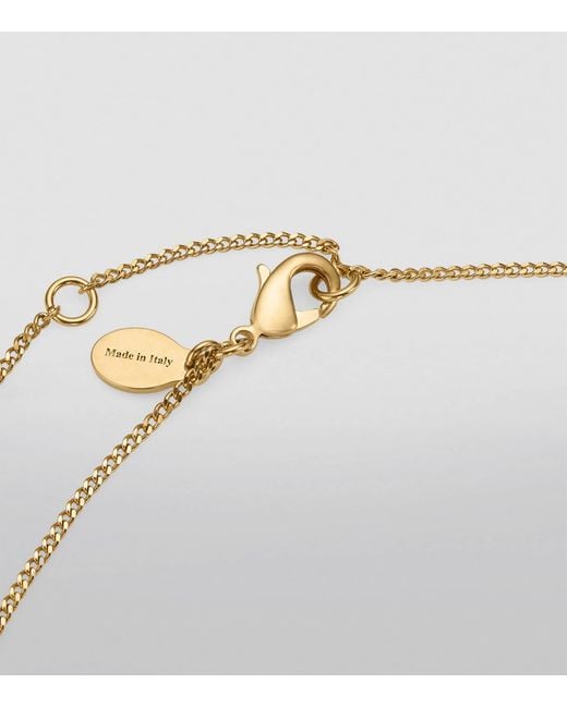 Jimmy Choo Metallic Diamond Fine Chain Necklace