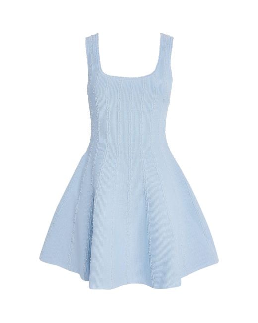 Sandro Blue Beaded Mini Dress