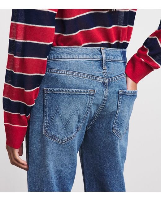 Mother Blue The Bookie Twist Skimp Bootcut Jeans