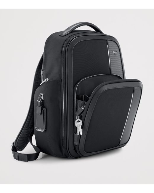 Tumi Black Leather Arrivé Barker Backpack