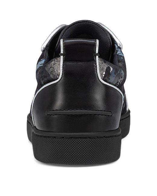 Christian Louboutin Black Louis Junior Orlato Studded Leather Low-top Trainers for men