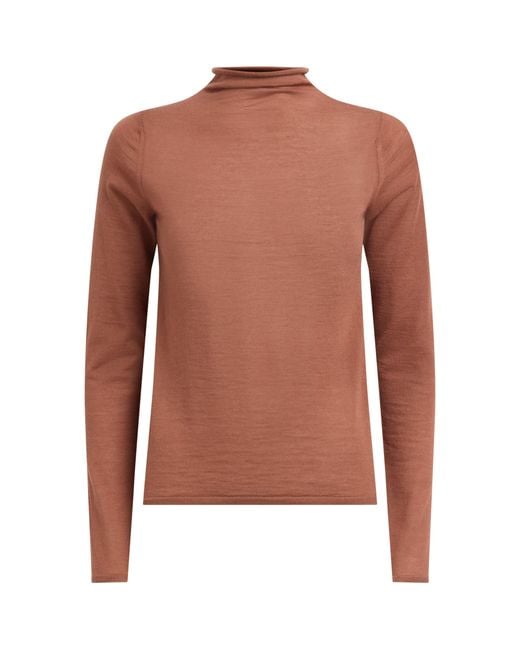 Colombo Brown Cashmere High-Neck Sweater