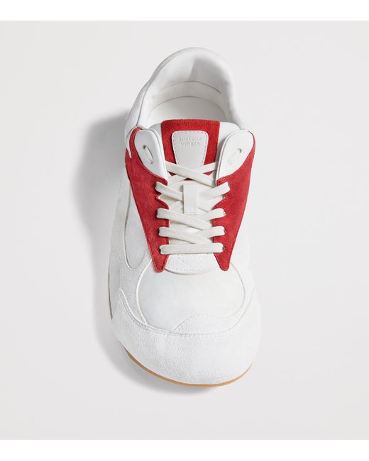 Bottega Veneta Pink Suede-Trim Orbit Flash Sneakers for men