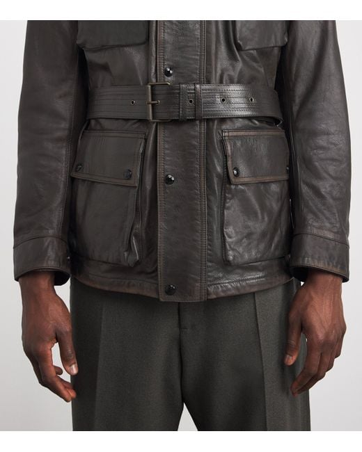 Belstaff Black Legacy Trialmaster Panther Leather Jacket for men