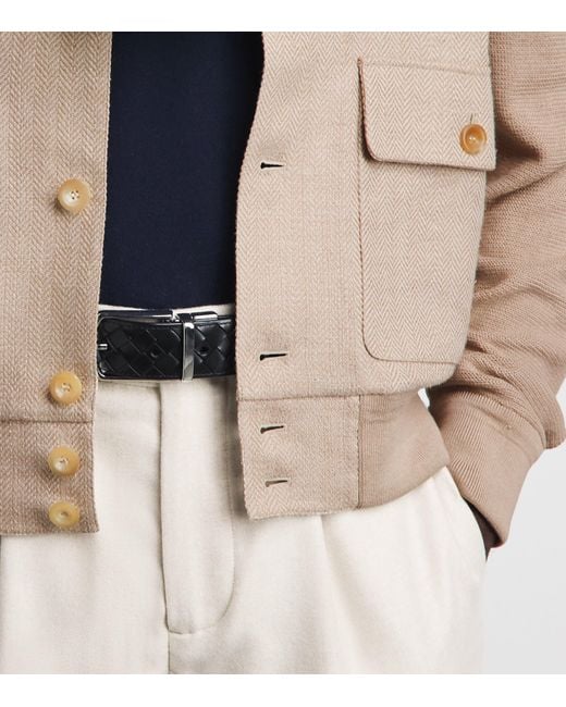 Ralph Lauren Natural Silk-Cotton Herringbone Hybrid Jacket for men