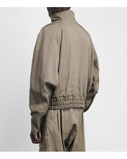 Vivienne Westwood Gray High-Neck Harrington Jacket for men