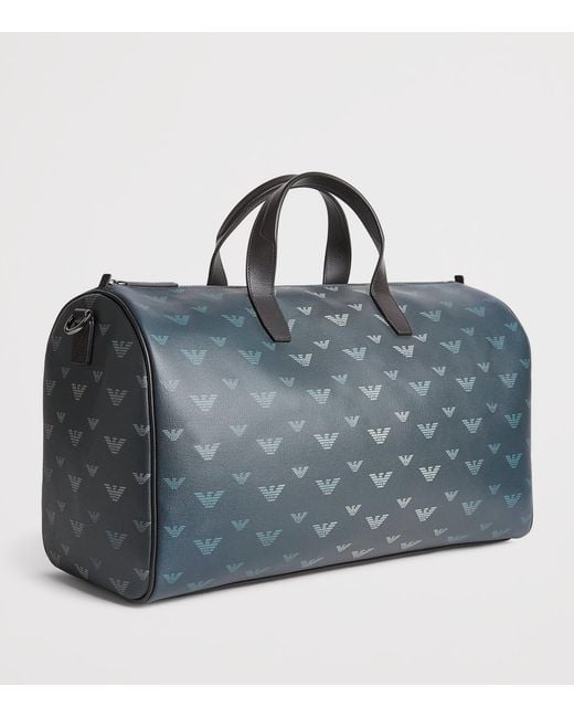 Emporio Armani Blue Canvas Eagle Holdall for men